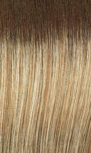 88GR | Light wheat blonde with dark strawberry blonde highlights and medium brown root